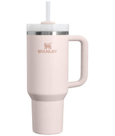STANLEY Quencher 40 oz front view showing rose quartz finish and benefit of durable design