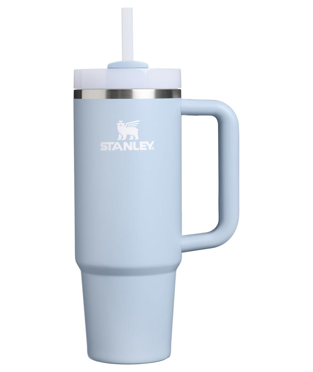 STANLEY front view of blue dream stone tumbler showing design and capacity benefit