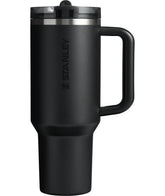 STANLEY front view of 40 oz black Quencher showing durable design and capacity