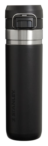 STANLEY Quick Flip GO Bottle front view showing durable black finish and capacity