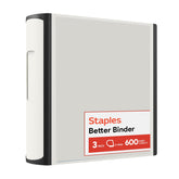 STAPLES front cover close-up showing clean white professional finish and protection