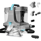 STARRYBOT front view of gray unit showing compact portability and strong suction