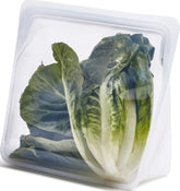 Stasher clear stand-up mega front view showing large capacity and stable base