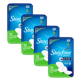 Stayfree front packaging showing pad count and wings for reliable protection