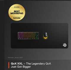 SteelSeries QcK close-up texture highlighting smooth micro-woven surface benefit