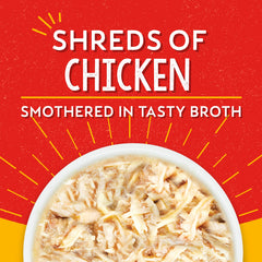 Stella & Chewy's close-up of shredded chicken texture promoting protein