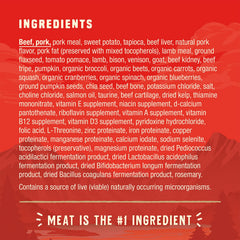 Stella & Chewy's red meat ingredients array showing variety and quality