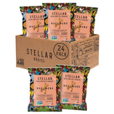 STELLAR SNACKS front packaging showing vegan label and portion convenience
