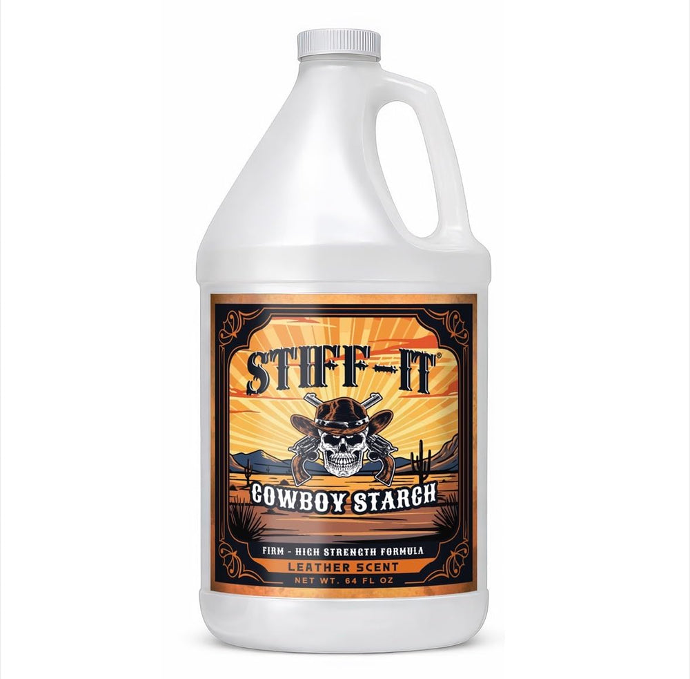 Stiff-it front packaging showing 64 oz bottle and bold logo benefit: long-lasting hold