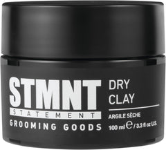 STMNT dry clay front packaging showing jar and matte finish benefits