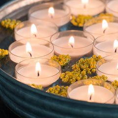 Stonebriar close-up of cotton wick and palm wax for clean burn