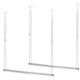 STORAGE MANIAC front view showing chrome double rod expanding closet capacity