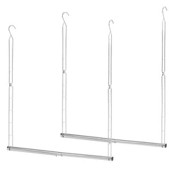 STORAGE MANIAC front view showing chrome double rod expanding closet capacity