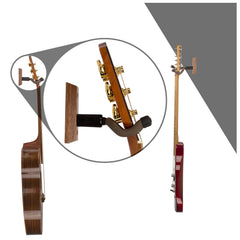 String Swing side profile with guitar illustrating space-saving storage benefit