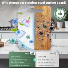 Stron-Dura cutting board in use slicing vegetables for efficient prep