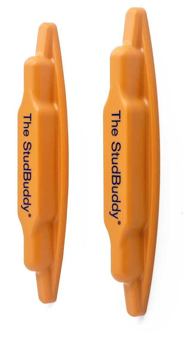The StudBuddy front view showing compact design and fast stud locating