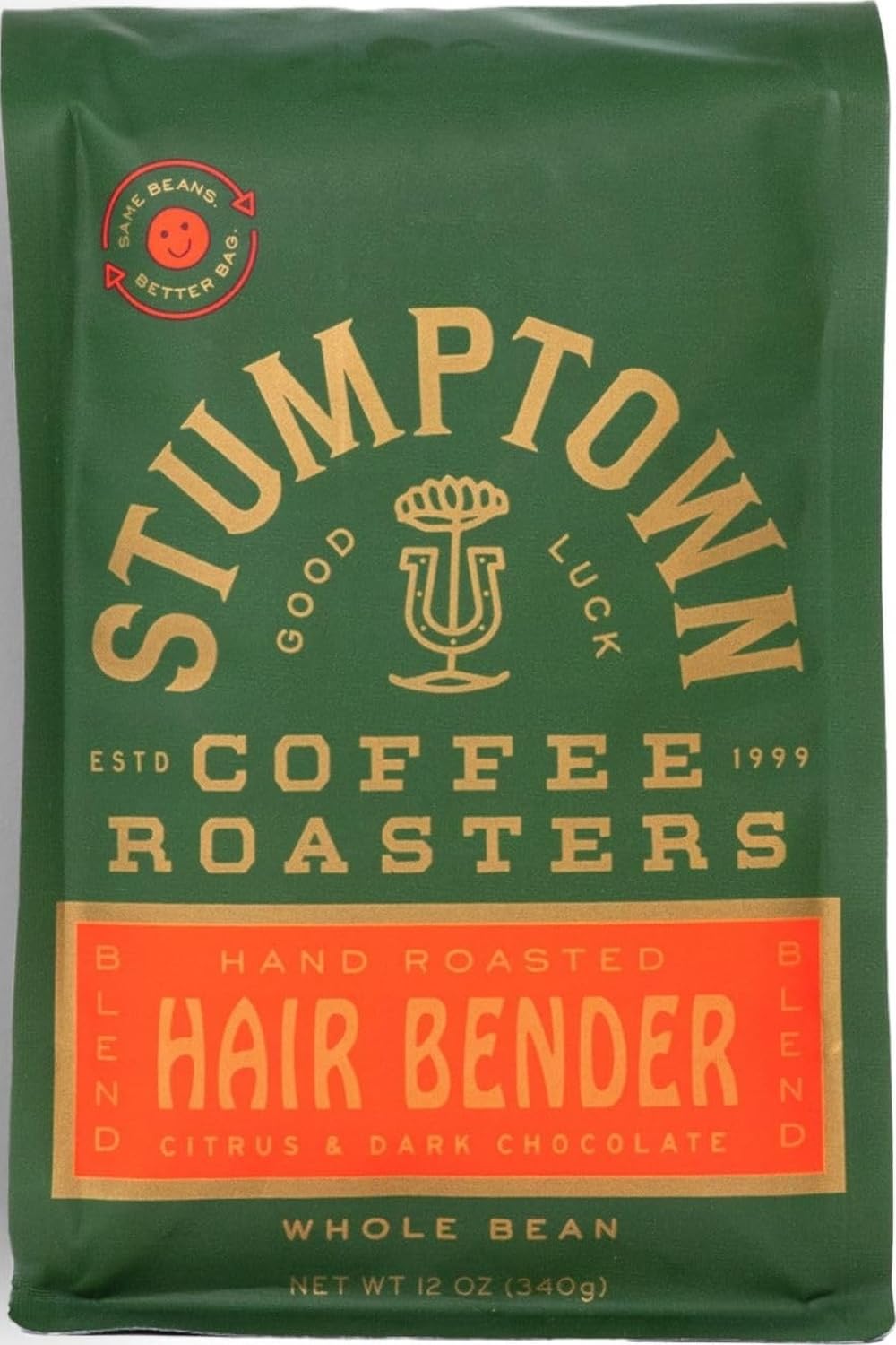 Stumptown front packaging showing brand and blend for clear identification