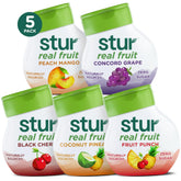 Stur front packaging showing five bottles and variety pack benefits