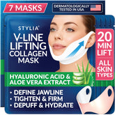Stylia product front packaging showing V Line mask and benefits