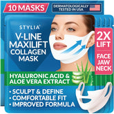 Stylia front packaging showing 10-piece MaxiLift box and product benefits