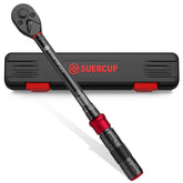 SUERCUP front view of torque wrench in packaging showing compact form and clear scale for accurate work