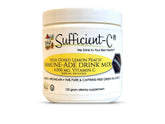 Sufficient-C tub front view showing lemon peach flavor and benefits