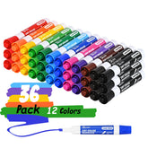 SUIN front packaging showing 36-count assorted markers with clear labeling and durability benefit