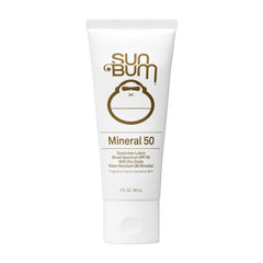 Sun Bum front packaging showing SPF 50 protection and travel size benefit
