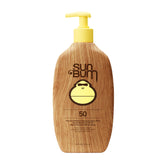 Sun Bum front bottle showing SPF 50 label and easy identification