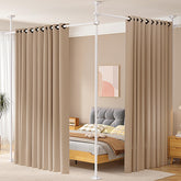 SUNALLY front view of white room divider showing clean privacy separation benefit