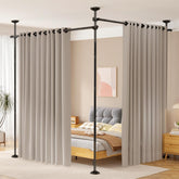 SUNALLY front assembled room divider showing full-length privacy benefit