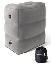 Sunany front view of inflated footrest showing soft flocking and comfortable support