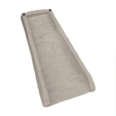 Suncast front view of light taupe splash block showing clean design and quick protection