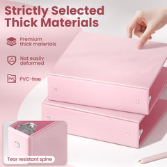 SUNEE three-ring mechanism open demonstrating smooth, safe press release operation
