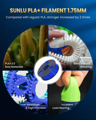 SUNLU spool side label with specifications visible to confirm diameter and weight