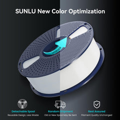 SUNLU printed white sample tower demonstrating clean layers and improved strength