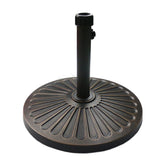 Sunnyglade front view showing antiqued bronze finish and decorative pattern, enhances patio style