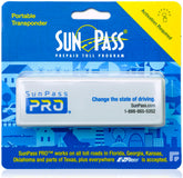 SunPass Pro front view showing compact transponder and brand benefit convenience