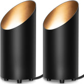 SUNVIE front view floor can light showing sleek black housing and compact profile for stylish accents