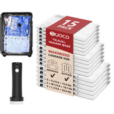 SUOCO clear front packaging showing the full 15-piece combo and travel benefit