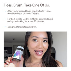 SUPER TEETH ingredient label listing probiotic strains for oral balance