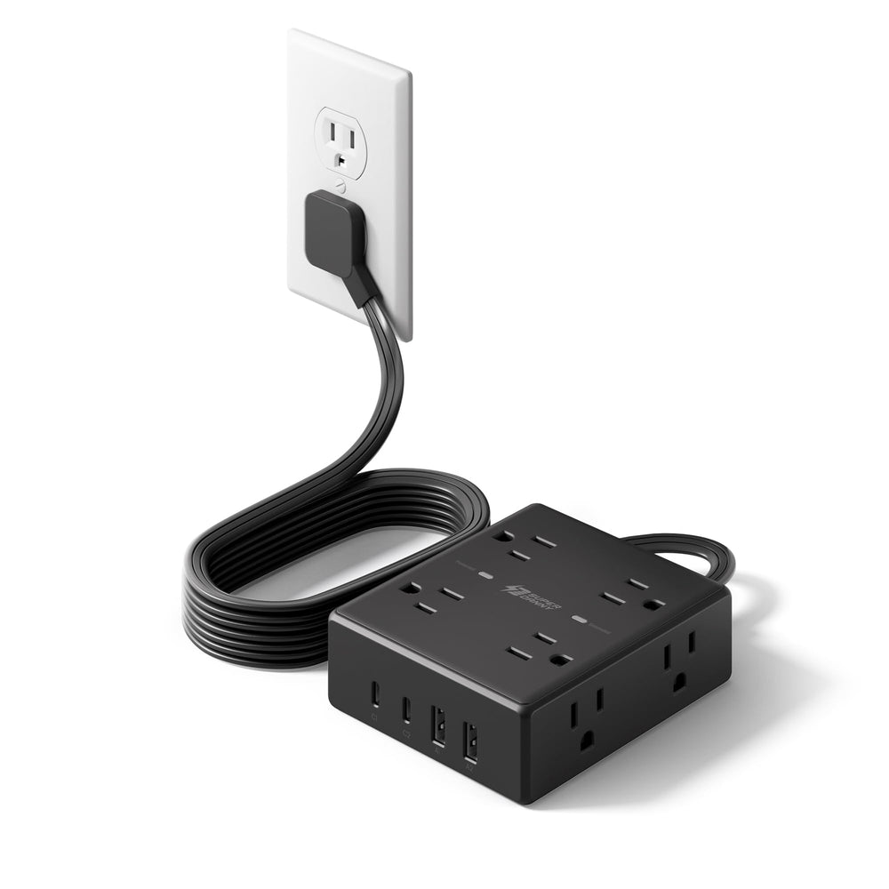 SUPERDANNY front view showing all outlets and ports for versatile charging