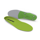 Superfeet front packaging showing green insole and brand, clear product ID and benefit