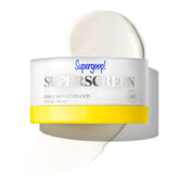 Supergoop! front packaging showing SPF 40 protection and tube design benefits