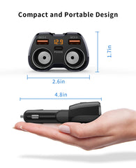 SUPERONE USB-C PD and dual QC USB ports for faster charging on the go