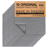SUPERSCANDI front packaging showing grey dishcloths and eco benefits