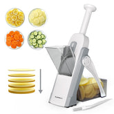 SupMaKin front view mandoline slicer showing safe blade housing and base for stability