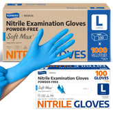 Supmedic front box showing blue gloves and branding for easy restocking