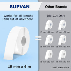 SUPVAN E10 close-up of built-in cutter, clean precise cuts for neat labels