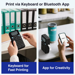 SUPVAN E11 keyboard close-up highlighting tactile keys for quick typing and printing